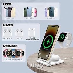 3 in 1 Charging Station for Apple Devices, Foldable&Portable Magsafe Charger