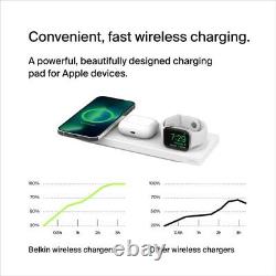 Belkin BOOSTCHARGE PRO 3-in-1 Wireless Charging Pad with MagSafe White