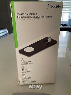 Belkin Boost Charge Pro 3-in-1 Wireless Charging Pad- New