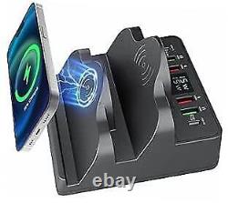 Charger Station Wireless Charger Phone with QC/PD Ports, 8 in 1 Fast Charging