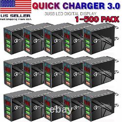 Lot 3 Port Fast Quick QC 3.0 USB Hub Wall Charger Power Charge Adapter US NEW
