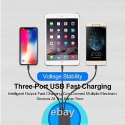 Lot 3 Port Fast Quick QC 3.0 USB Hub Wall Charger Power Charge Adapter US NEW