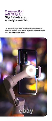 Pro Handheld Gimbal Stabilizer 3-Axis, Wireless Charging, OLED Display