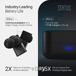 Status Audio between Pro True Wireless Earbuds Small Charging Case 4 Microph