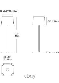Zafferano Ofelia Table Pro Wireless Lamp (Sand) Charging Base 11 Aluminium IP54
