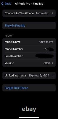 AirPods Pro 2ème Génération d'Apple avec Étui de Charge sans Fil MagSafe (USB-C)