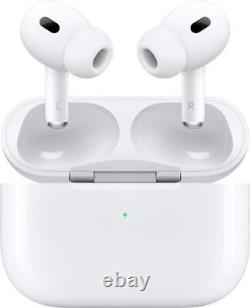 Apple AirPods Pro 2ème Génération avec Étui de Charge Sans Fil MagSafe Blanc