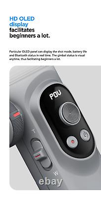 Stabilisateur à cardan portable Pro 3 axes, chargement sans fil, affichage OLED