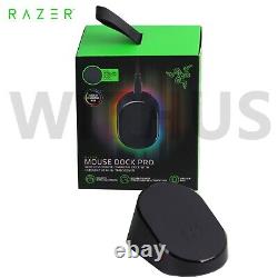 Station de charge sans fil pour souris Razer Mouse Dock Pro compatible avec la Baslisk V3 PRO.