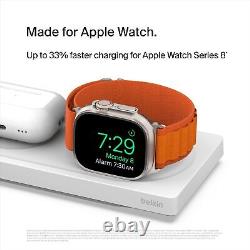 Tapis de chargement sans fil Belkin MagSafe 3-en-1 - Apple Watch, iPhone 13, 14, 15